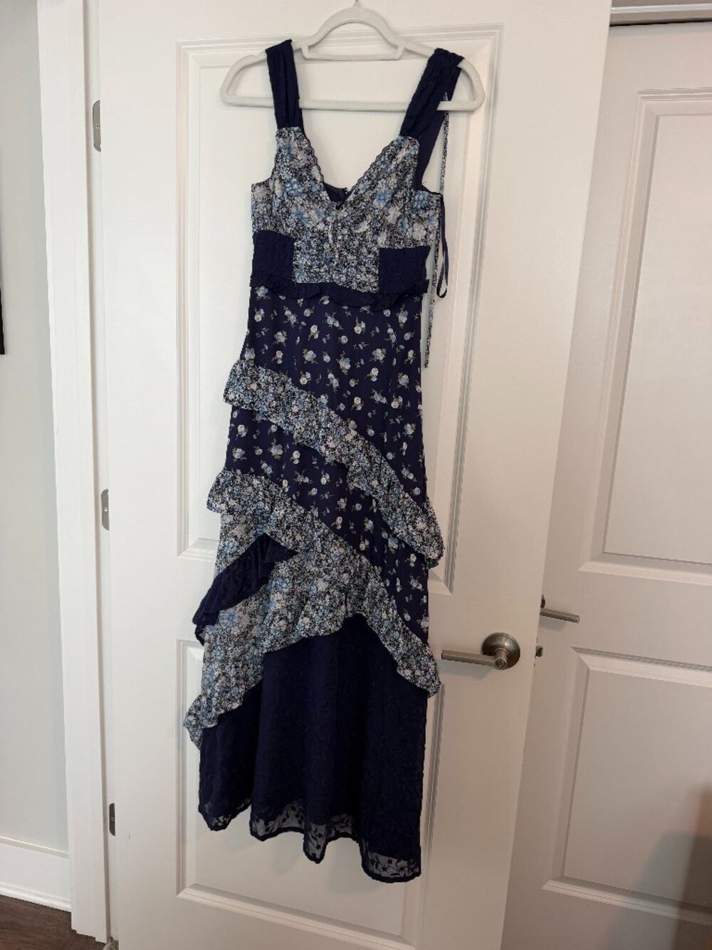 Maxi Blue Floral Dress